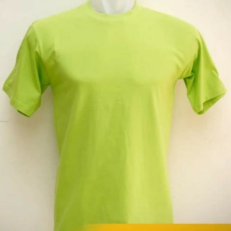KAOS POLOS LENGAN PENDEK Combed 24s - HIJAU STABILO -
