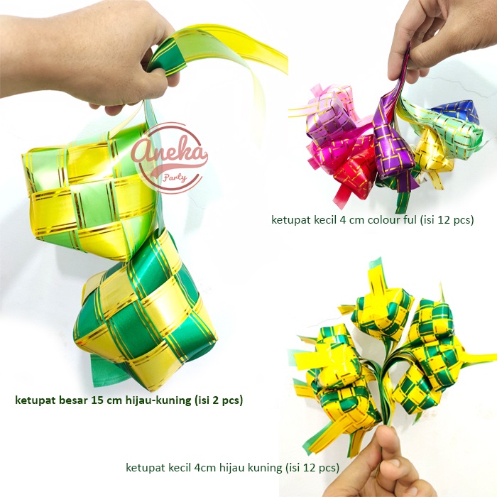 

ketupat lebaran pita parsel / hiasan parsel / aksesoris idul fitri / lebaran ketupat hias parsel