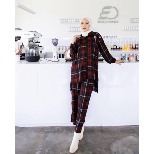 BELLE ONE SET / SETELAN RAYON DAILY ONE SET BAJU SETELAN WANITA KEKINIAN-ONE SET(KOTAK SET)