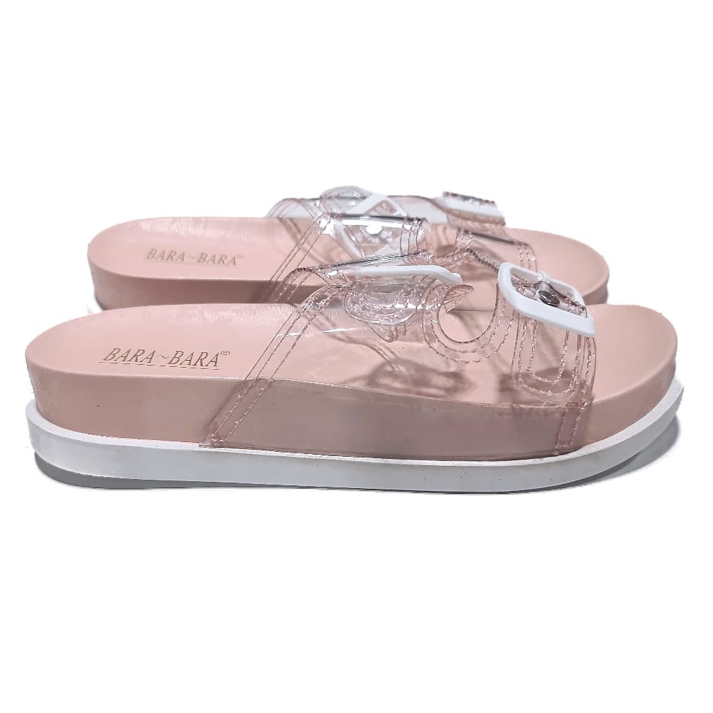 jelly sandal ban 2 bara bara sendal karet import cewek barabara WS892A-B2MKGP