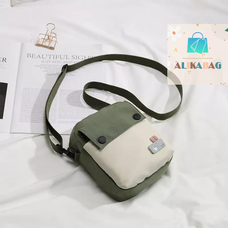 ALIKA BAG - Tas Selempang Wanita Sling Bag Mini Cat cute Untuk Gadis Remaja