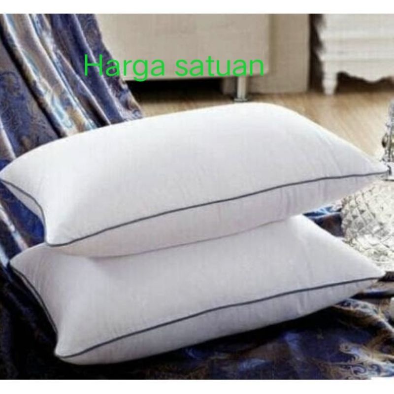 Bantal tidur bulu angsa SINTETIS (BUATAN)/ silikon bantal hotel exclusive 100% silikon bantal alasca