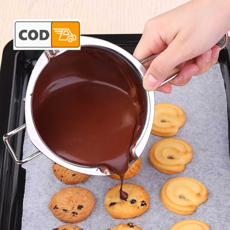 Panci Leleh Coklat Bahan Stainless Steel Anti Karat Cepat Panas Tidak Mudah Gosong Tahan Lama Praktis | Alat Dapur Wadah Peleleh Coklat Keju Mentega Chocolate Melting Pot