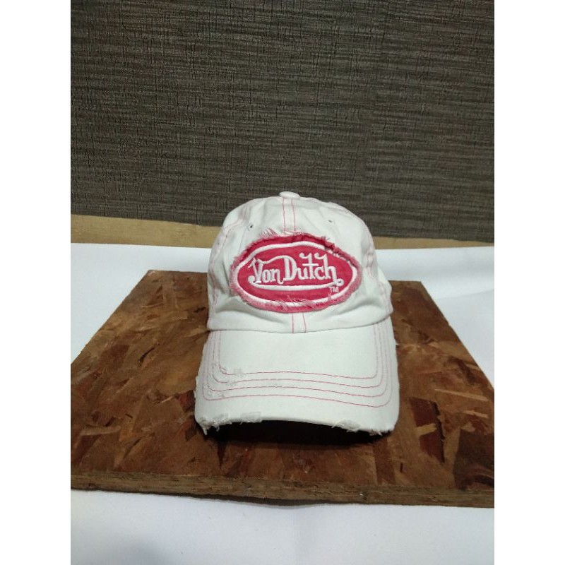 Topi von dutch white cap original second branded