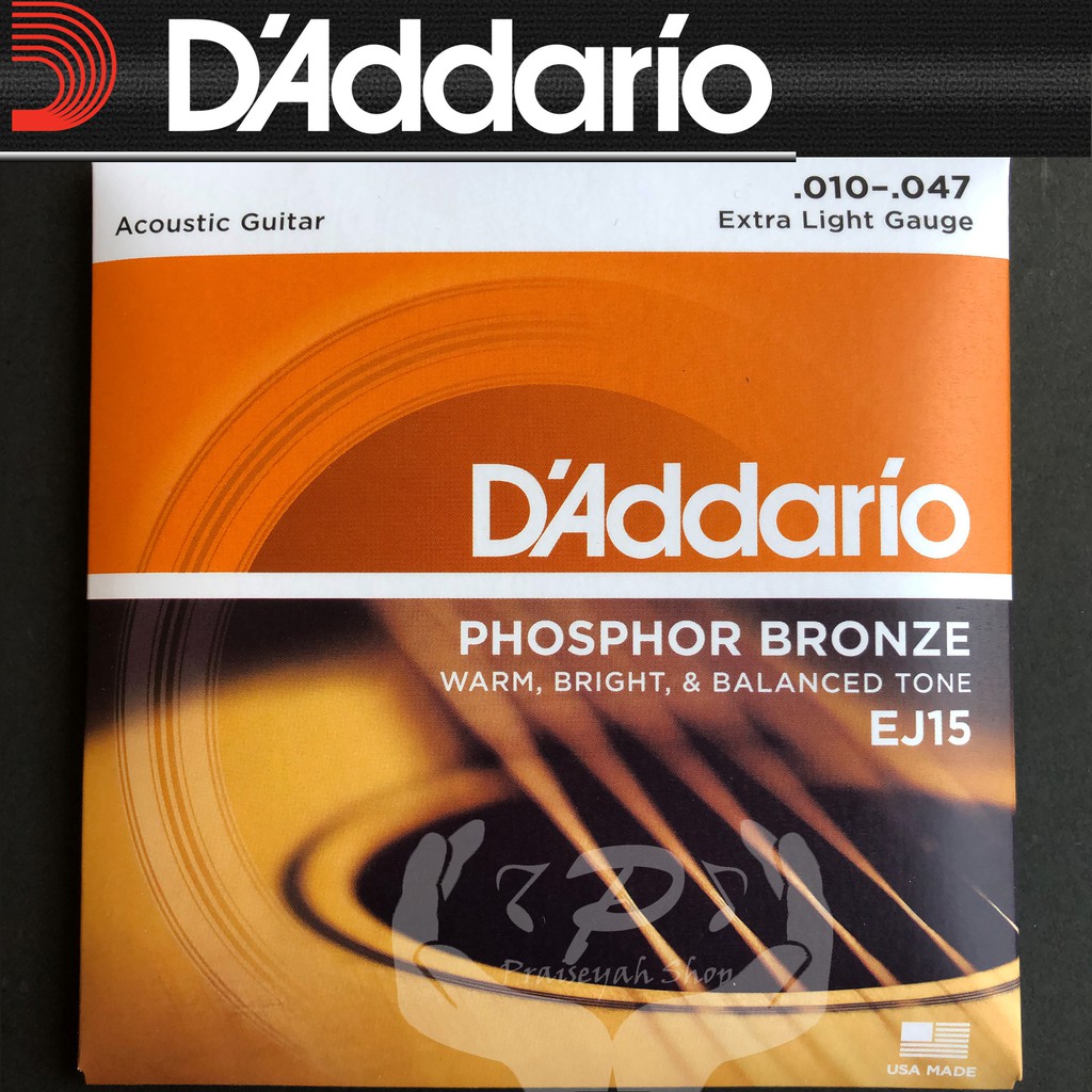 Daddario EJ15 0.10 Senar Gitar Akustik String Original Phospor Bronze