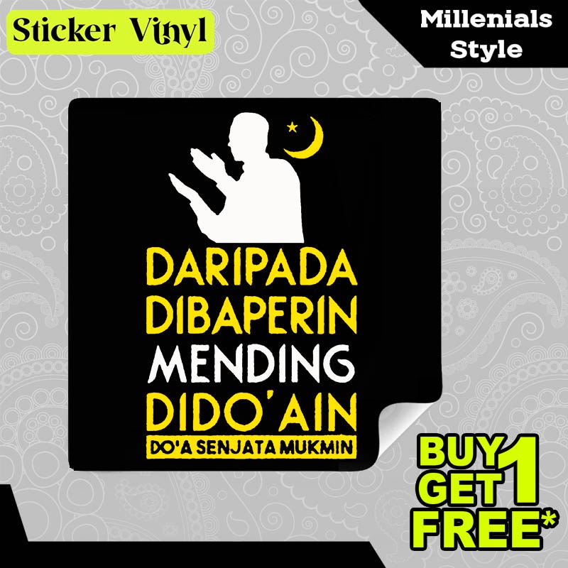 

Stiker Sticker Daripada Dibaperin Mending Di Do'ain Gambar Unik Desain Keren dan Kekinian Aesthetic Bahan Vinyl Satuan Anti Air