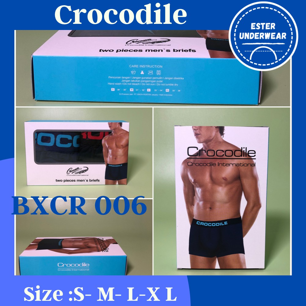 CELANA BOXER PRIA CROCODILE BXCR 006 ISI-2 PCS