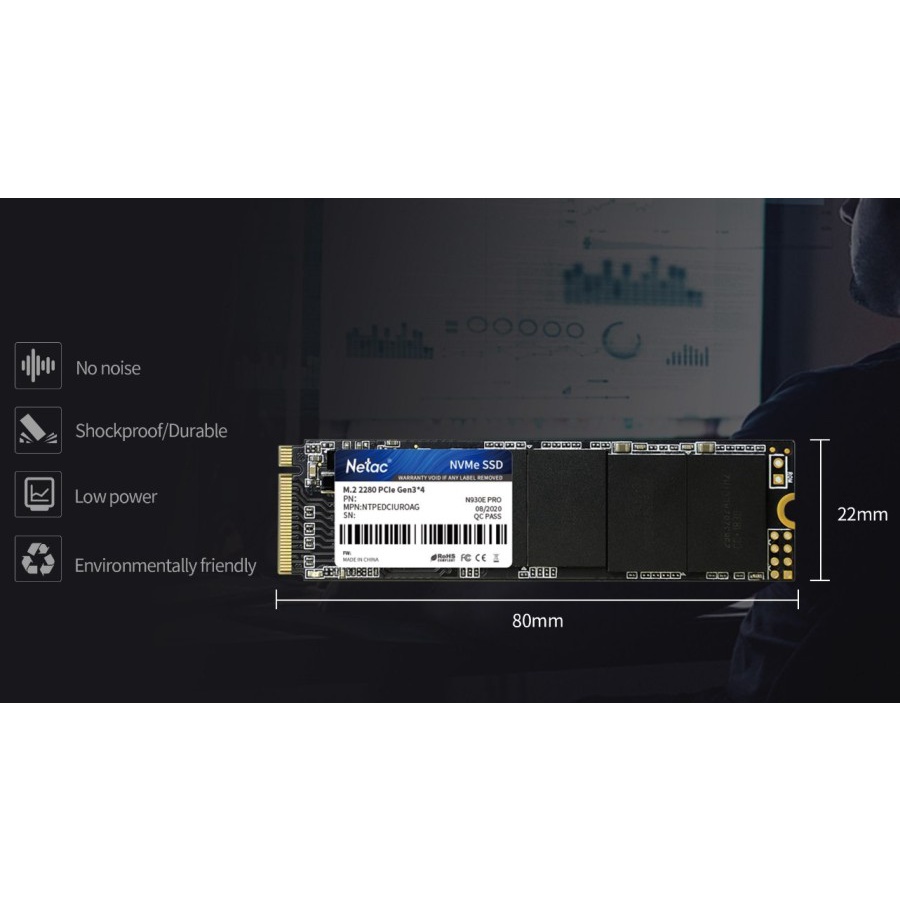 SSD NETAC 512GB N930E PRO M.2 NVME 2280 - NETAC N930E PRO 512GB M.2