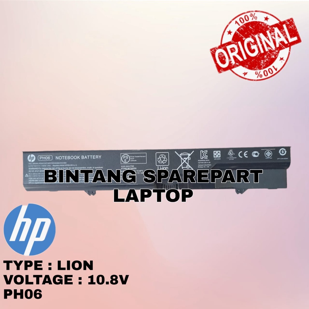 Baterai Battery Batre Laptop HP Compaq 421 425 620 621 625 Probook 4420S 4320T 4320S 4420 CQ420 420 320 321 325 326 PH06 Original