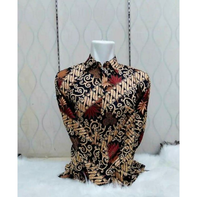 KEMEJA BATIK DEWASA / HEM BATIK PRIA / BATIK LENGAN PANJANG