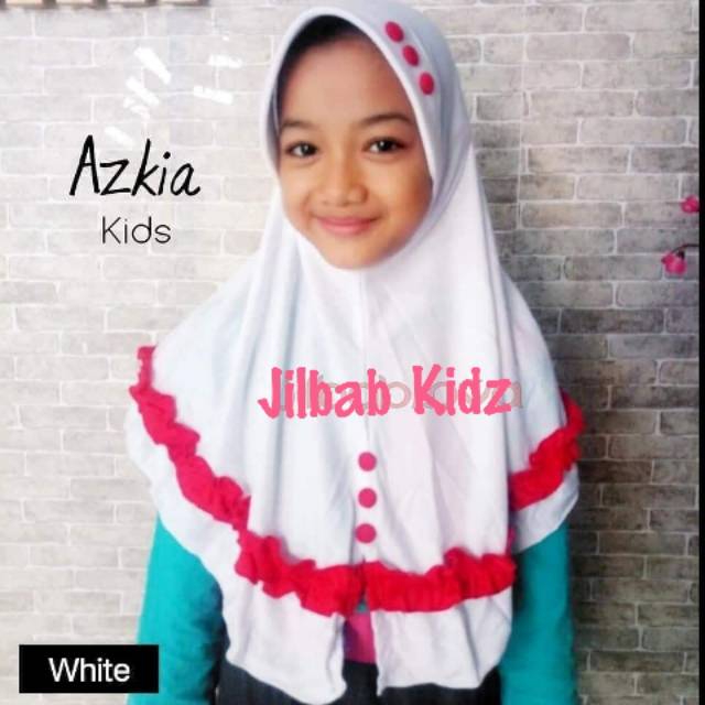 Azkia jilbab instan anak / khimar anak / bergo anak kaos polos kidz 5-10th grosir jilbab termurah