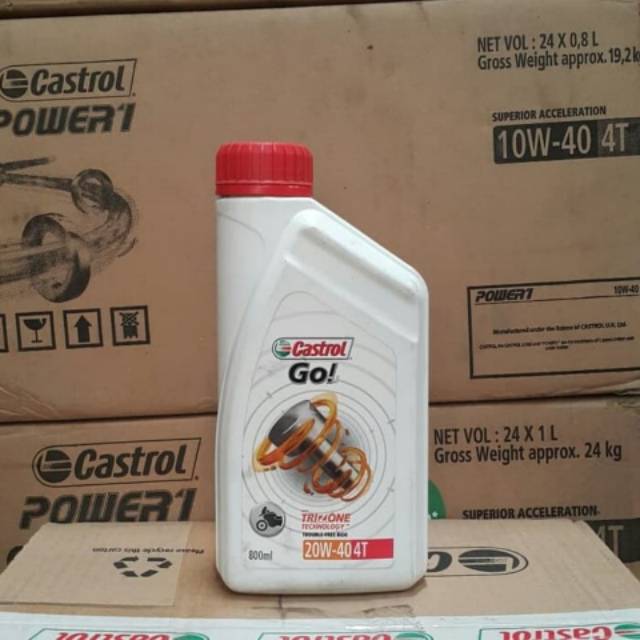 Oli CASTROL Go 4T SAE 20W40 API SG JASO MA2 800ml