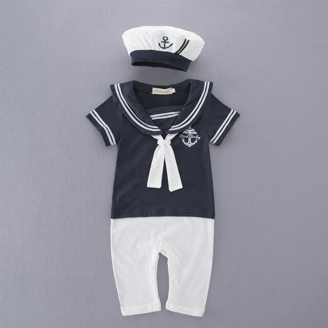 Romper Bayi Sailor Romper Baju Pelaut Anak Bayi Import-3