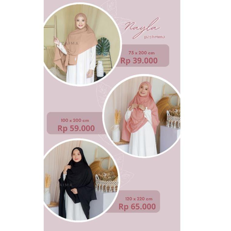 Diskon Pashmina Jumbo Syari Besar Lebar Persegi Panjang Murah Diamond Crepe Italiano Premium NAA