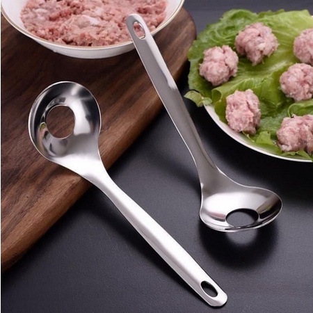 ONLYONE12 Alat Pembuat Bakso Stainless / Sendok Cetakan Pembuat Bakso Stainless Steel / Sendok Pembuat Bakso Mudah dan Praktis