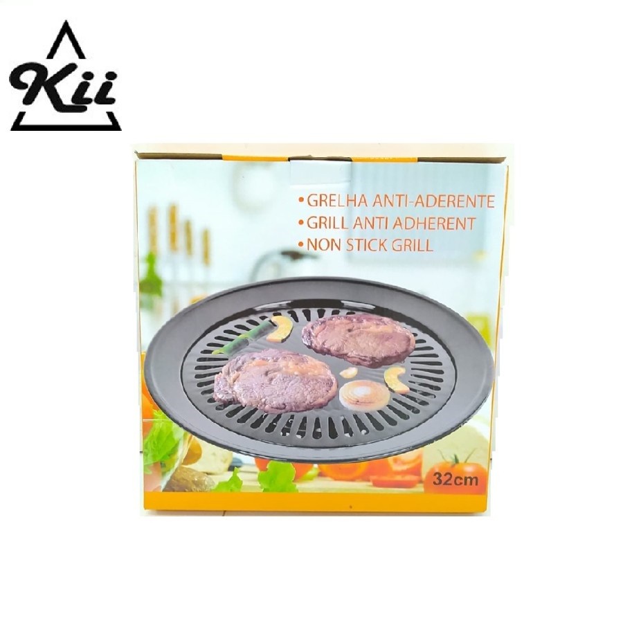 Grill Plate Bulat - Alat Panggang BBQ Bulat 32cm - Ultra Griller