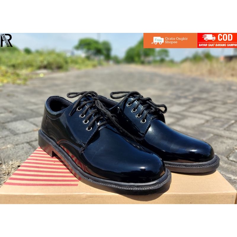 SEPATU PDH PREMIUM 01 TNI AD POLRI POLISI SATPAM SECURITY SEPATU FORMAL SEPATU DINAS  KANTOR PANTOFE