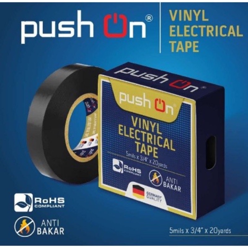 ISOLASI/ LAKBAN/ SEALTAPE LISTRIK VINYL 5mil x 3.4&quot; x 20yard