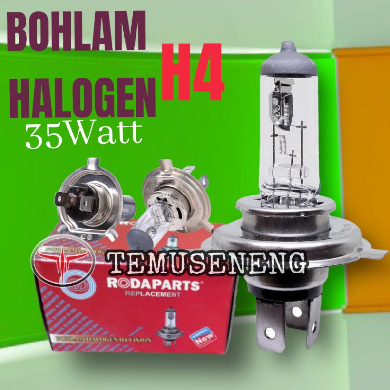 Bohlam Halogen H-4 H4 Kaki 3 12V 35W Motor Vixion Scoopy Cbr Mobil