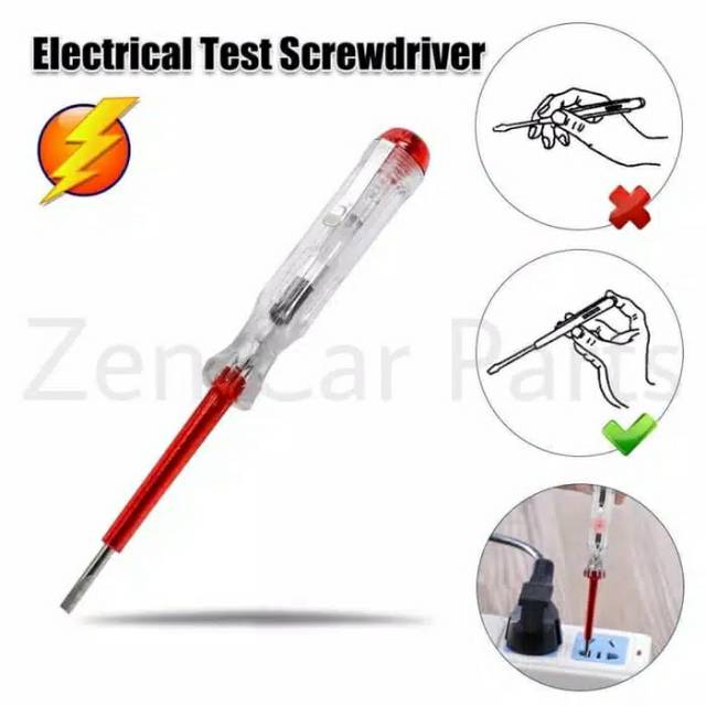 OBENG TEST PEN LISTRIK AC INDIKATOR AKTIF TESTPEN SCREWDRIVER OBENG PIPIH MINUS SERVIS |4014