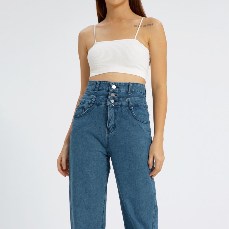 VIERLIN - Jeans 2605 - HIGH WAIST BAGGY JEANS LOOSE