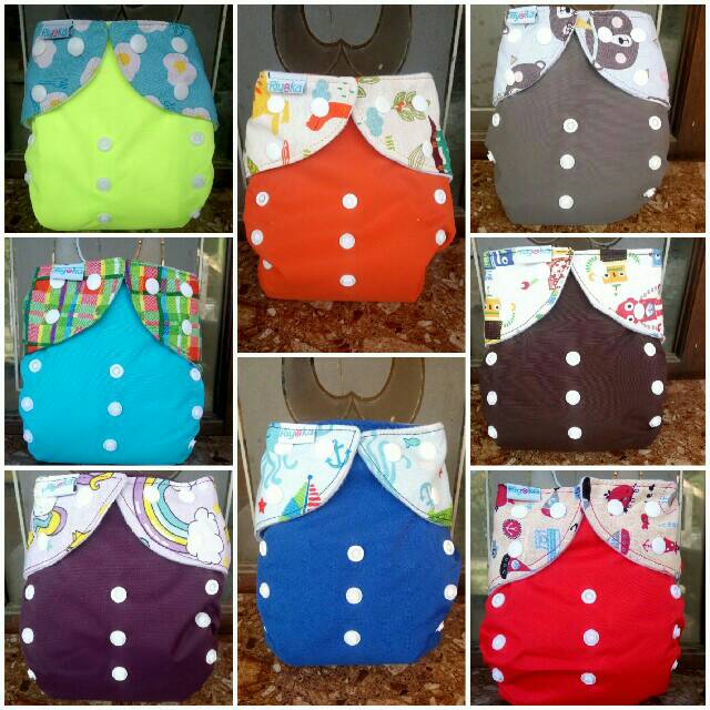 Clodi tipe snap/ Clodi riyoka/popok kain/popok bayi/clodi newborn /clodi lokal/clodi polos