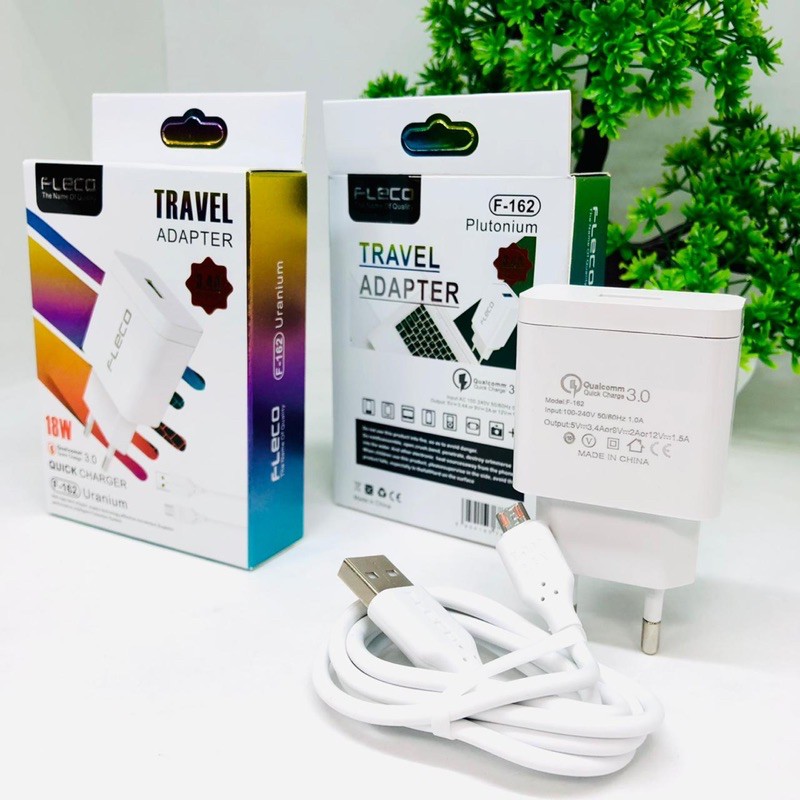 PROMO CHARGER FLECO F162 ORIGINAL FAST CHARGING QUALCOMM 3.0