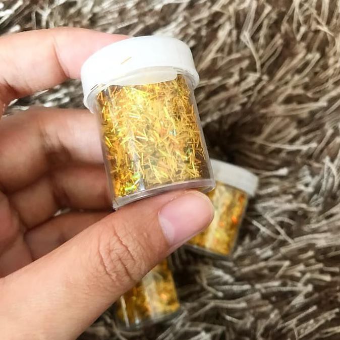 Best Quality slime jumbo❣☞ HOLOGRAM PAPER SLICE / hiasan slime mainan anak glitter nail art holo