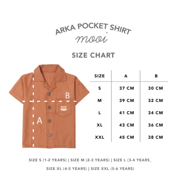 Mooi Kemeja Anak S - XXL Laki-laki Arka Pocket Shirt CBKS