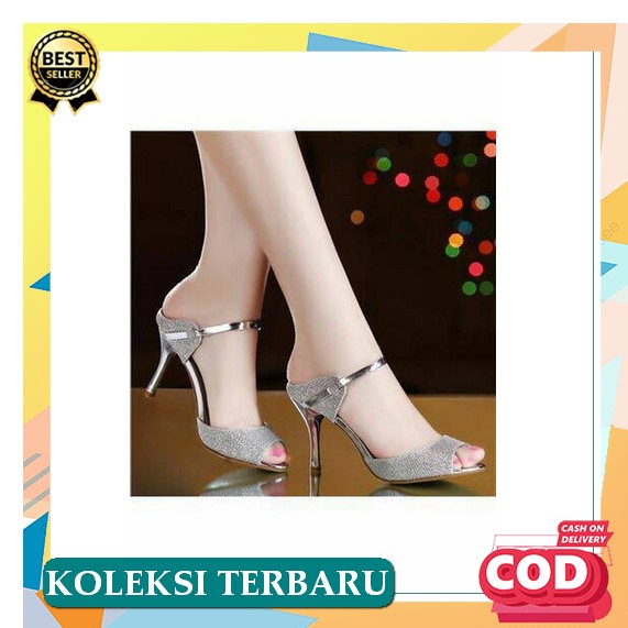 Heels Hills Heel Sepatu Hak Tinggi Hak Tahu Sandal Haihil Ibu2 Kondangan Pesta Murah Import Mewah Te
