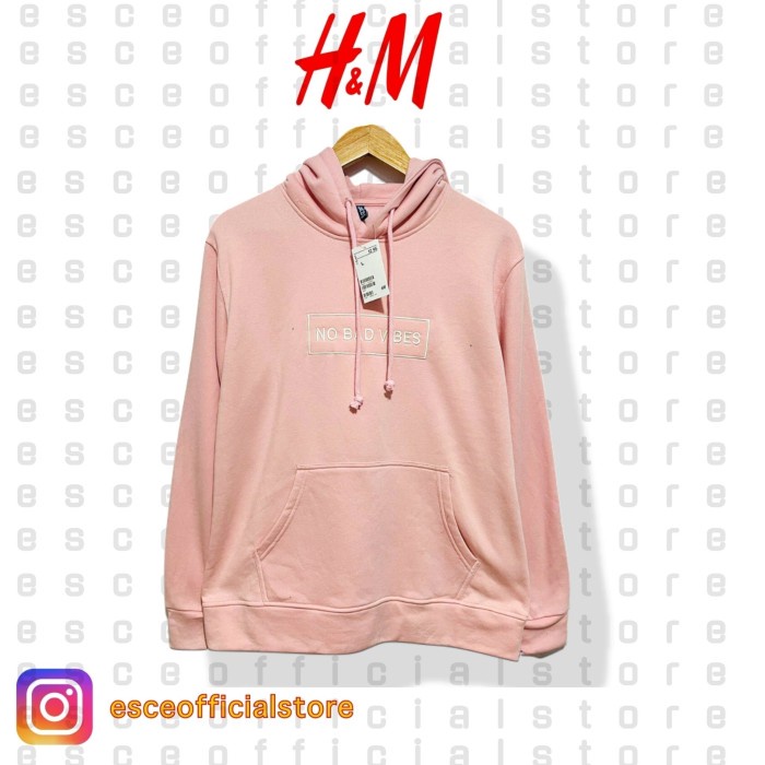 Hoodie H&M No Bad Vibes Sweater Jaket Hnm Pria Wanita Hoodie Ori Hm - S Murah