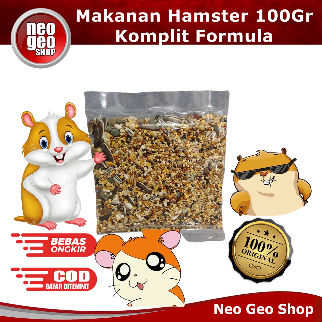 makanan pakan hamster 100gr 100 gr hamsfood