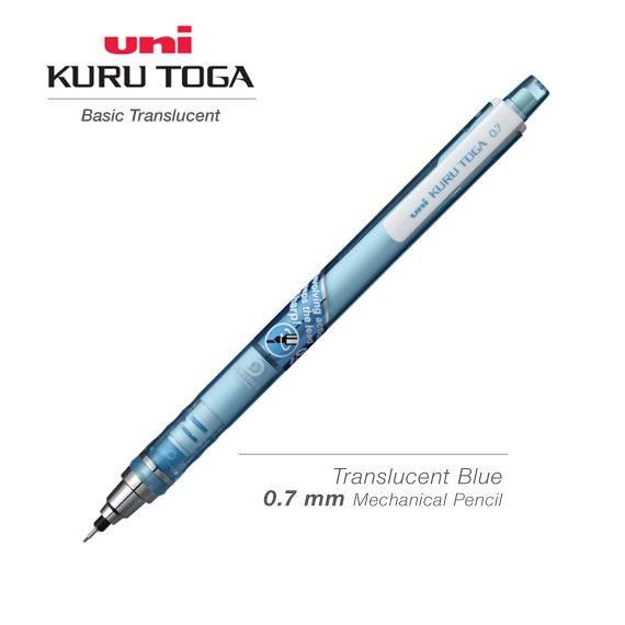 

Office & Stationery | Alat Tulis | Uni Kuru Toga Mechanical Pencil 0.7 Mm Translucent Blue | Best Seller