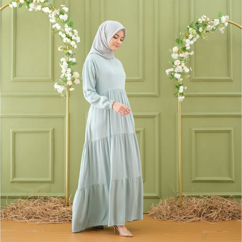 Gamis Rayon Twill Susun - DENARA MAXY //JF852