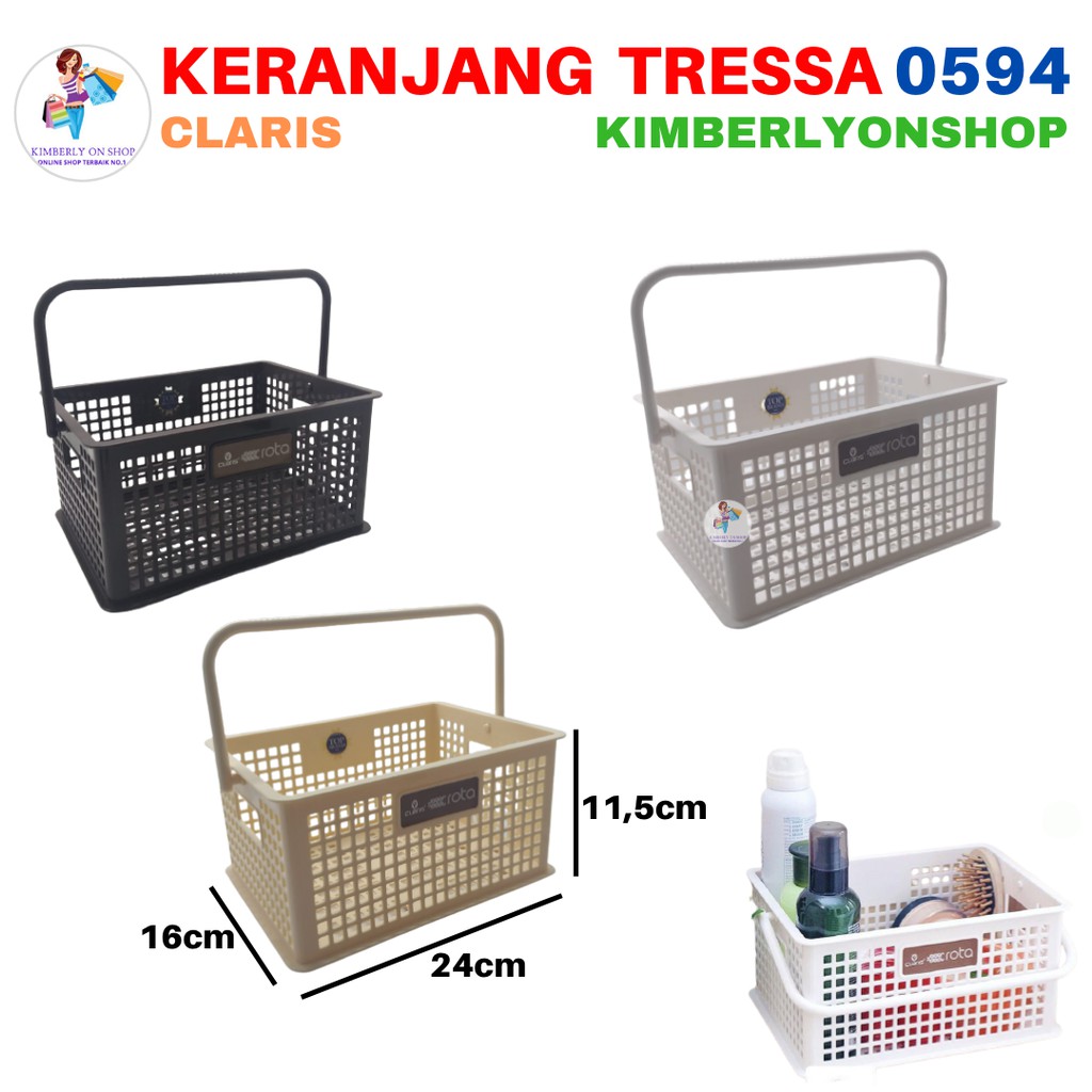 Keranjang Plastik Serbaguna Tressa 0594 Claris