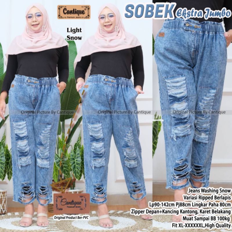 Sobek Ekstra Jumbo by Cantique / Celana Jeans Premium