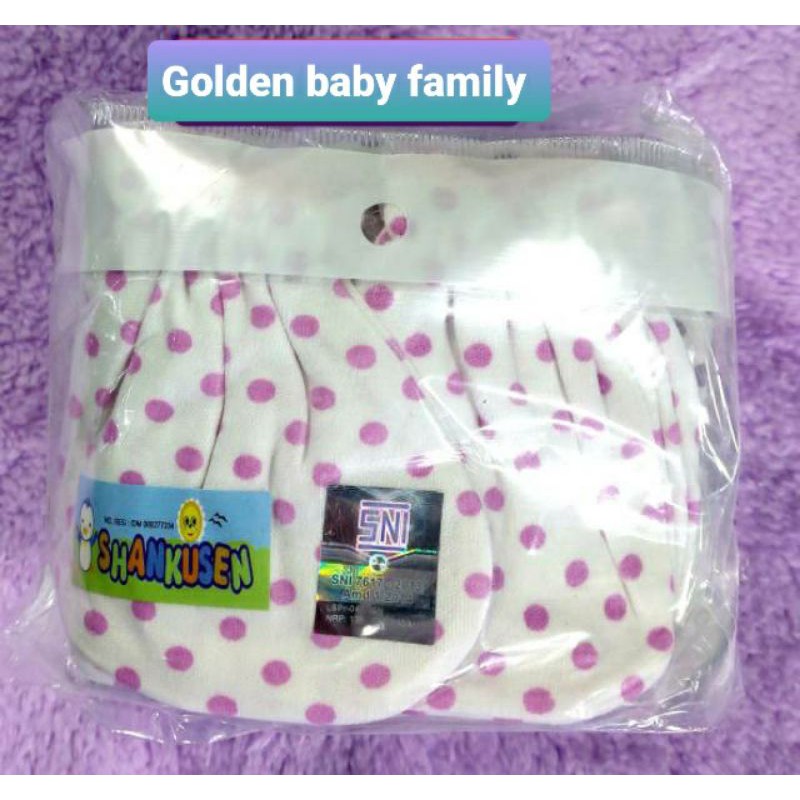 3 Set Sarung Tangan Kaki Bayi Shankusen Full Print