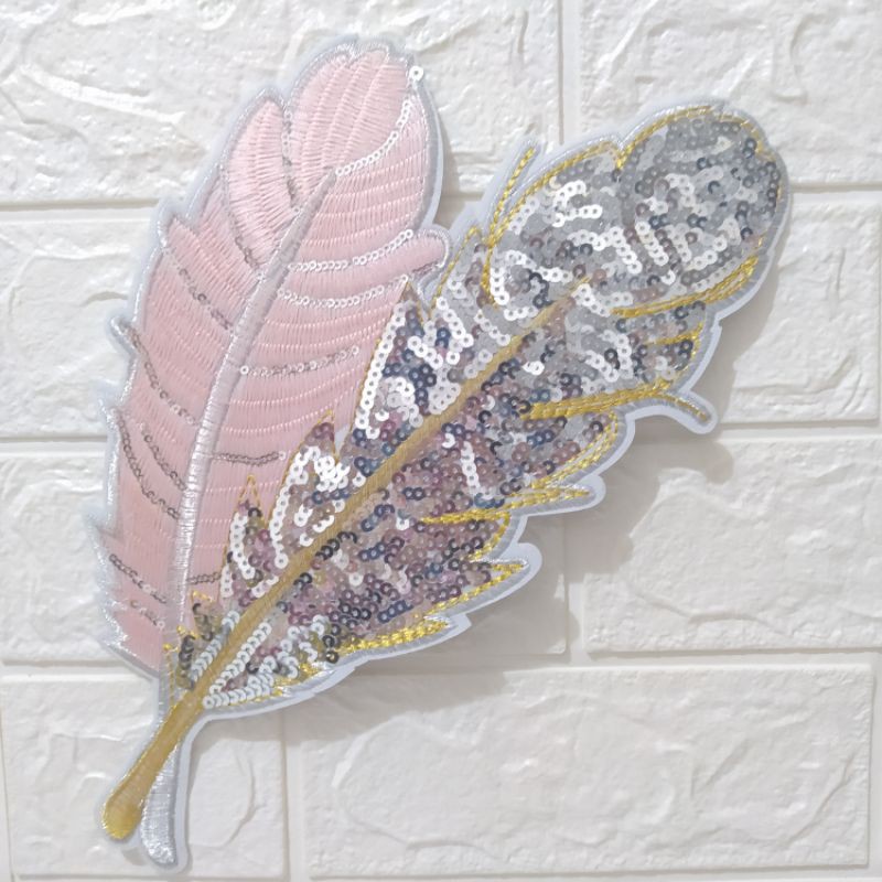 1 BUAH - PATCH BORCI DAUN BESAR / EMBLEM DAUN