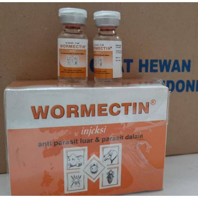 WORMECTIN 2 ml OBAT SCABIES kelinci, kucing, anjing, kambing, domba