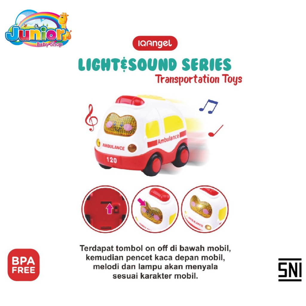 IQ Angel Light&amp;Sound Transportation Car Toys