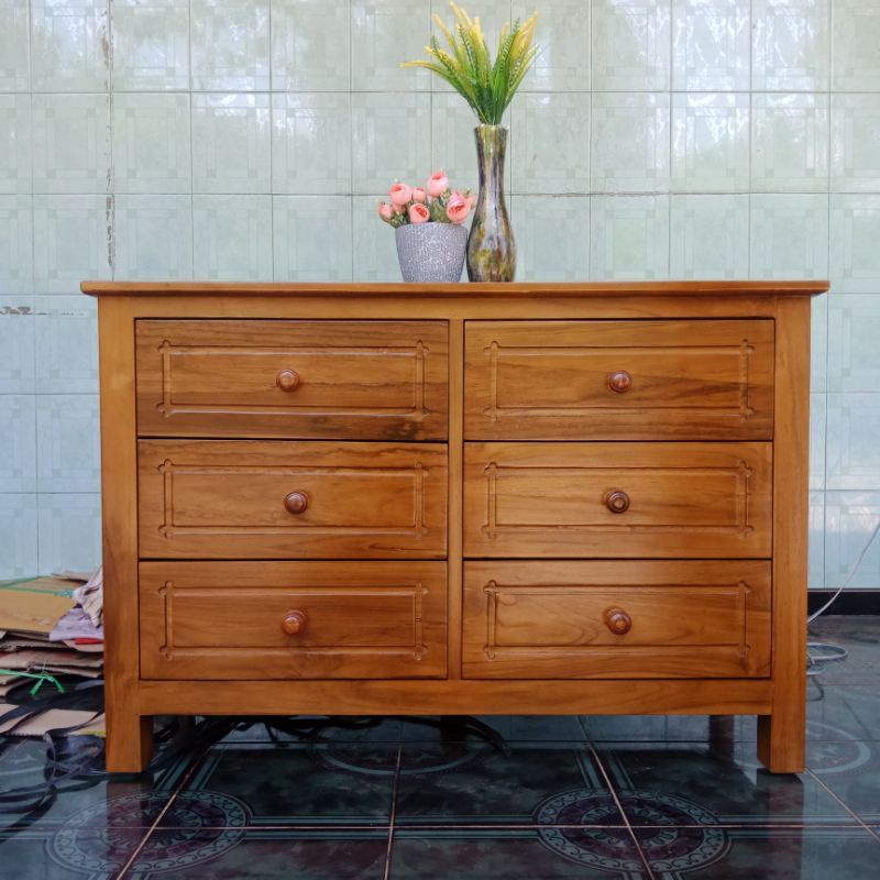 nakas minimalis kayu jati, nakas laci ,nakas retro