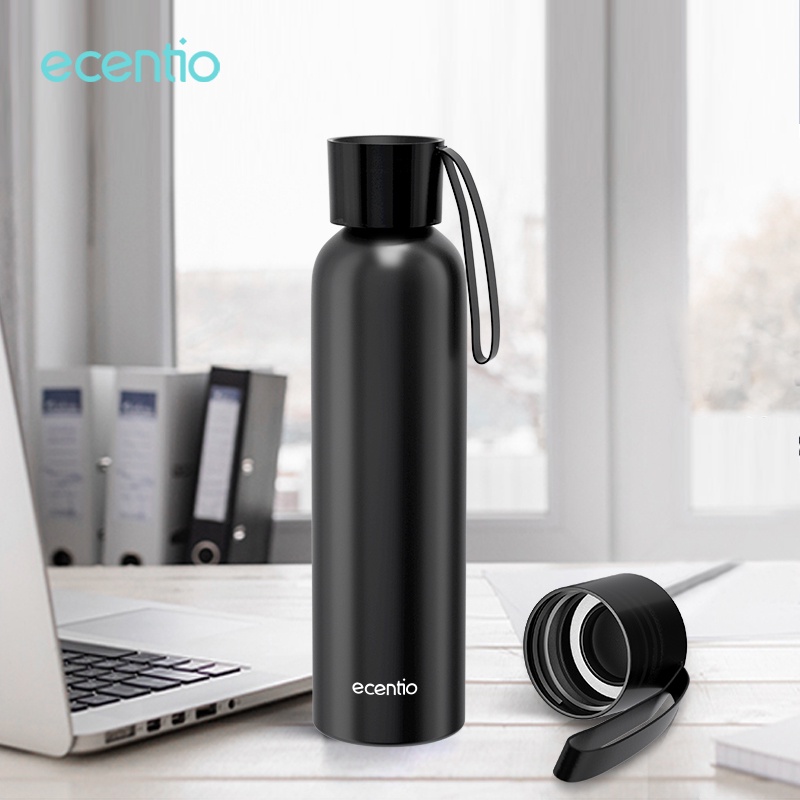 ecentio botol air minum anti bocor tumbler sport botol aesthetic bpa free murah 615ml/750ml