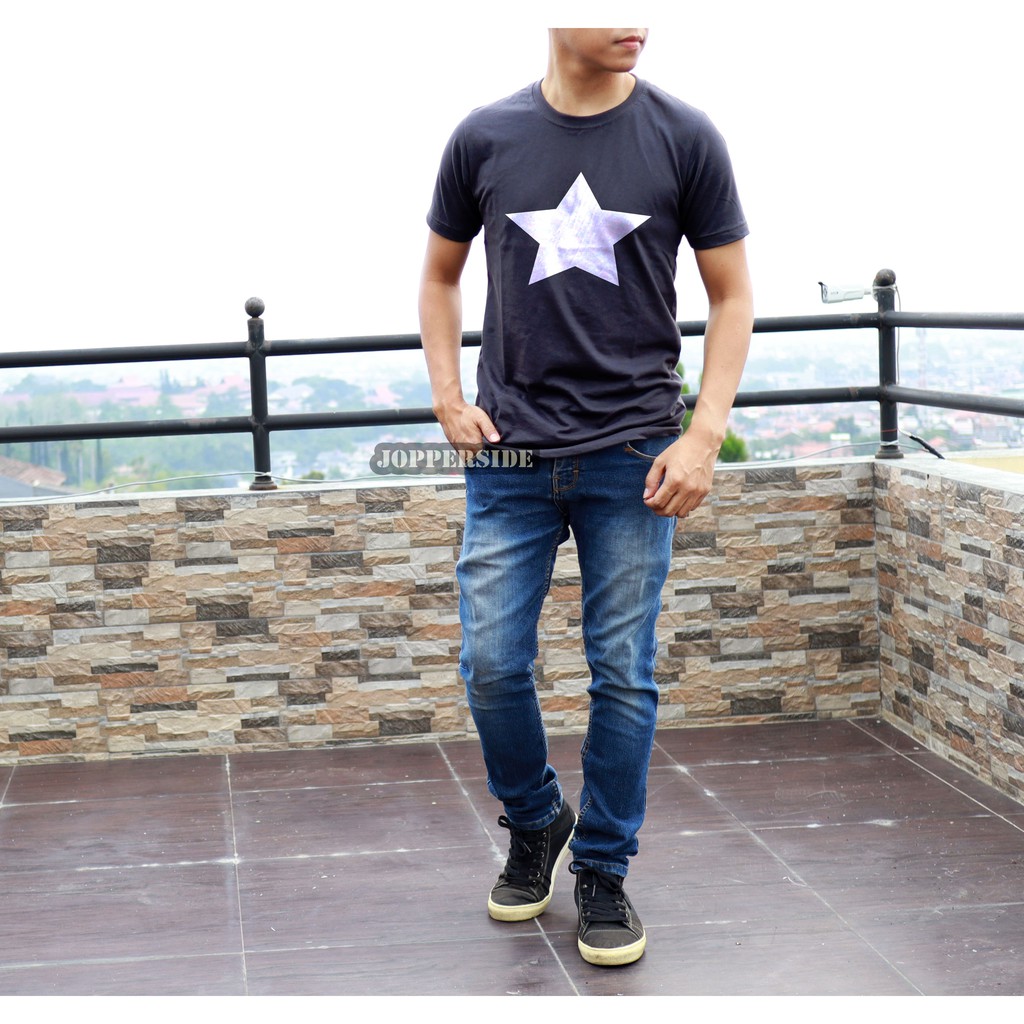 JOPPERSIDE TSHIRT KAOS DISTRO BINTANG STAR PRIA ORIGINAL PREMIUM TS12