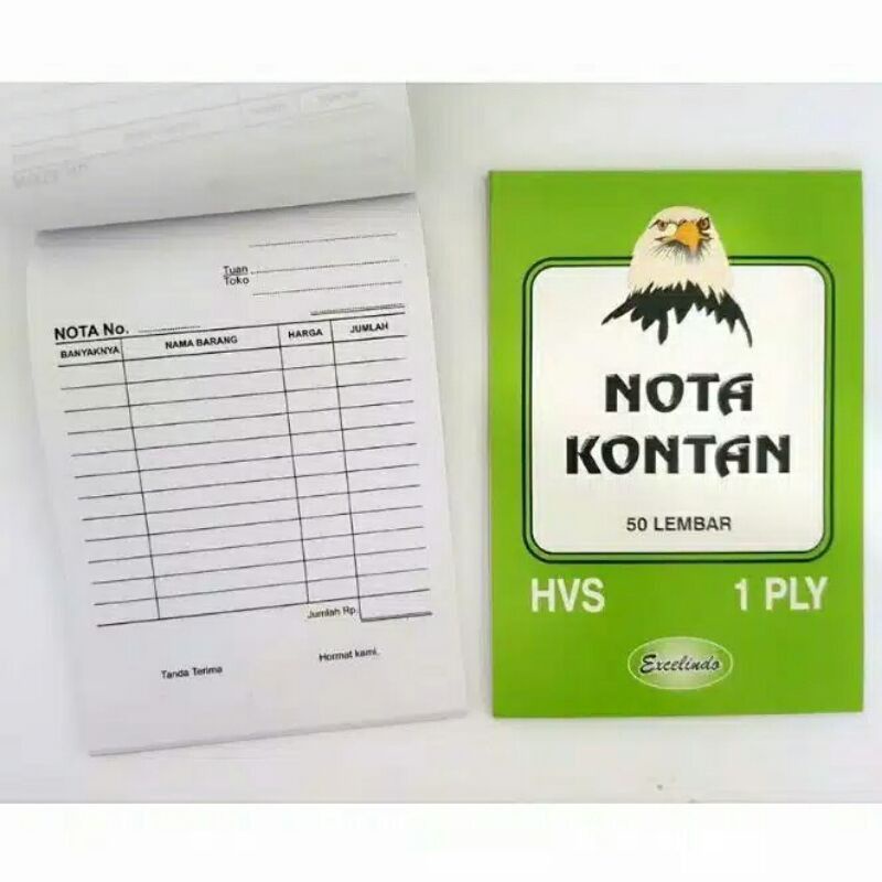 

Nota Kontan 1 Ply Isi 50 Lembar