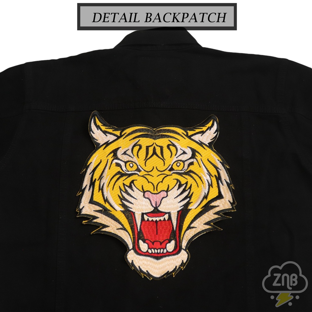 PATCH HARIMAU BACK PATCH HARIMAU PATCH HEWAN PATCH LUCU TEMPELAN JAKET