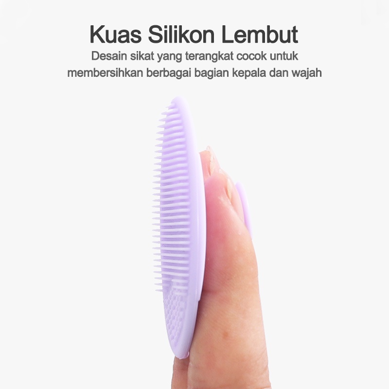 HIPPO LAND Sikat Wajah Pembersih Komedo Silicone Sikat Pembersih Muka Facial Pad 222