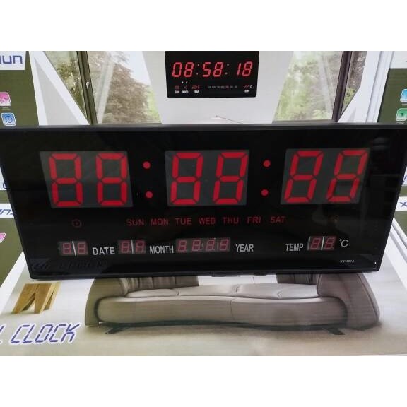 Best Seller! Jam Dinding Digital LED Meja LED Clock 3615 Merah Terbatas!