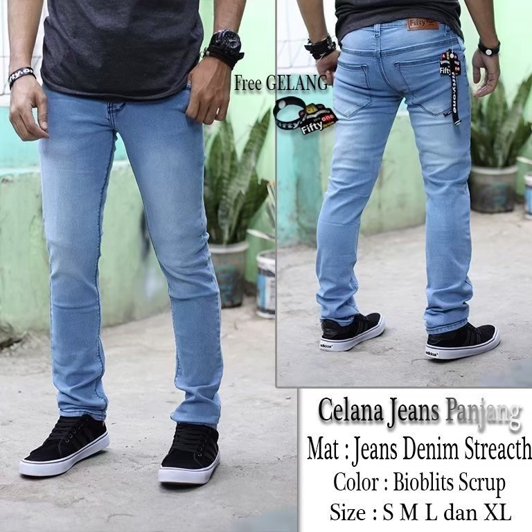 SKINNY JEANS PRIA CASUAL / CELANA JEANS PANJANG PRIA / CELANA SLIM-FIT MURAH