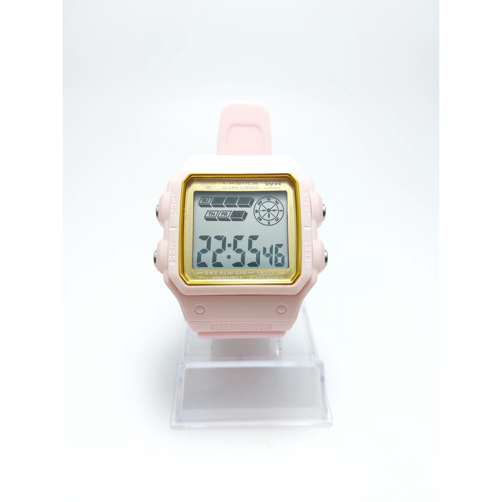 Jam Tangan Digital Segi Strap Rubber Premium Lasika 8117 Jam Tangan Pria Wanita