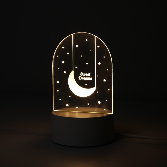 Acrylic Night Lamp Panel Sweet Dreams | Lampu Tidur LED Hias Akrilik Dekorasi Kamar Cantik Kado